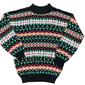 Vintage 80s Nordic Clifton Place Fair Aisle knit sweater size L/XL
